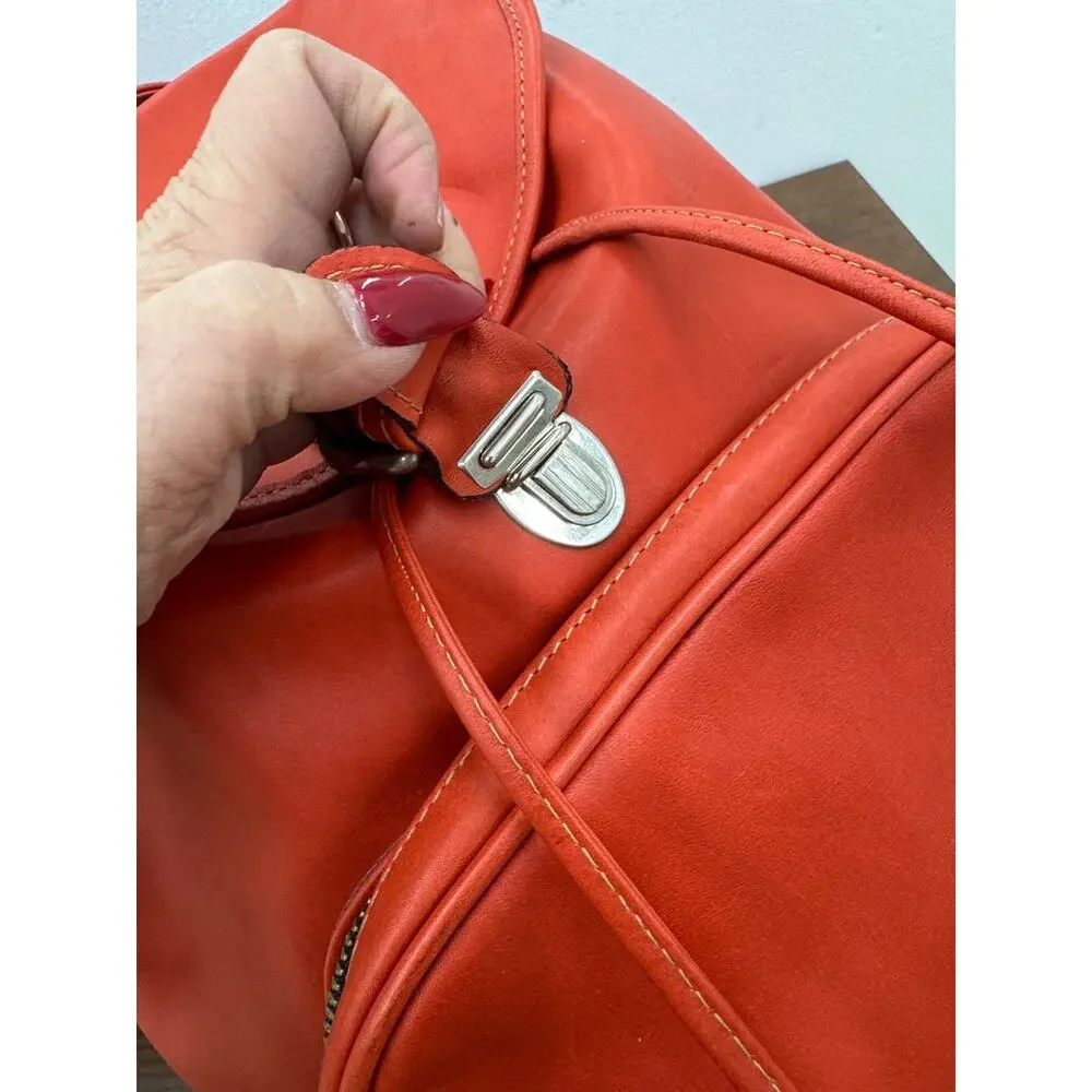 Brooklyn Industries Backpack ORANGE LEATHER BACKPACK (PU300THRIFTY
